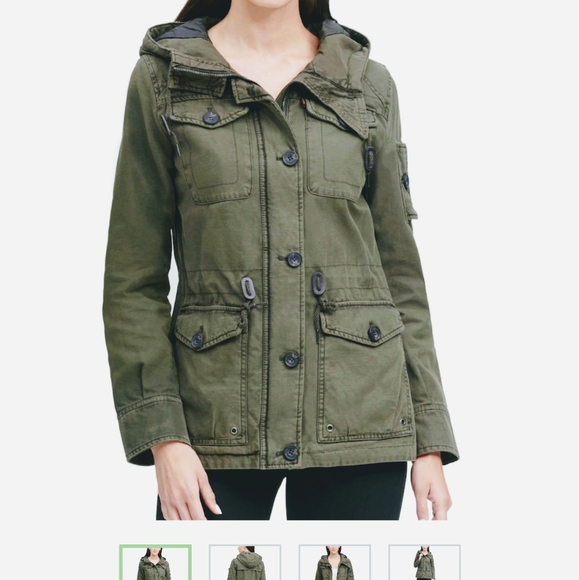 levi's hooded anorak military jacket